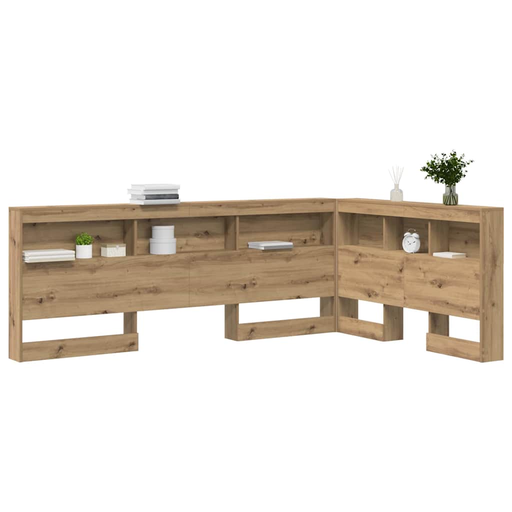 Opbevaringshovedgavl Artisan Eg 120 Cm Konstrueret Træ - Billede 3