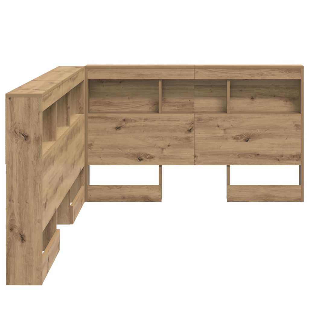 Opbevaringshovedgavl Artisan Eg 120 Cm Konstrueret Træ - Billede 7