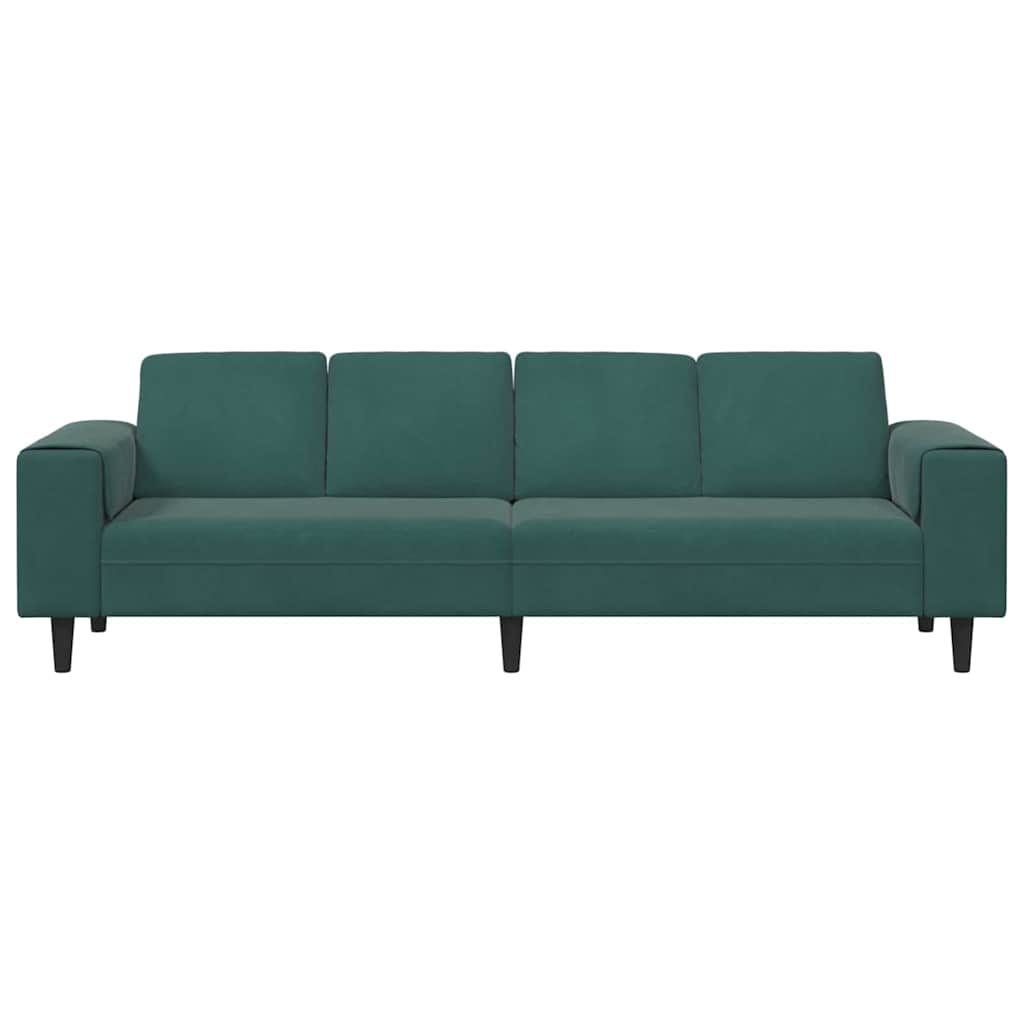 Sofa Sæt Mørkegrøn Fløjl - Billede 4