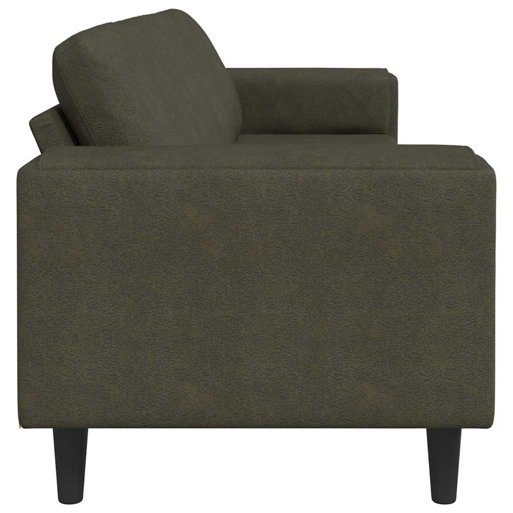 Sofa Sæt Army Grøn Faux Suede Læder - Billede 5