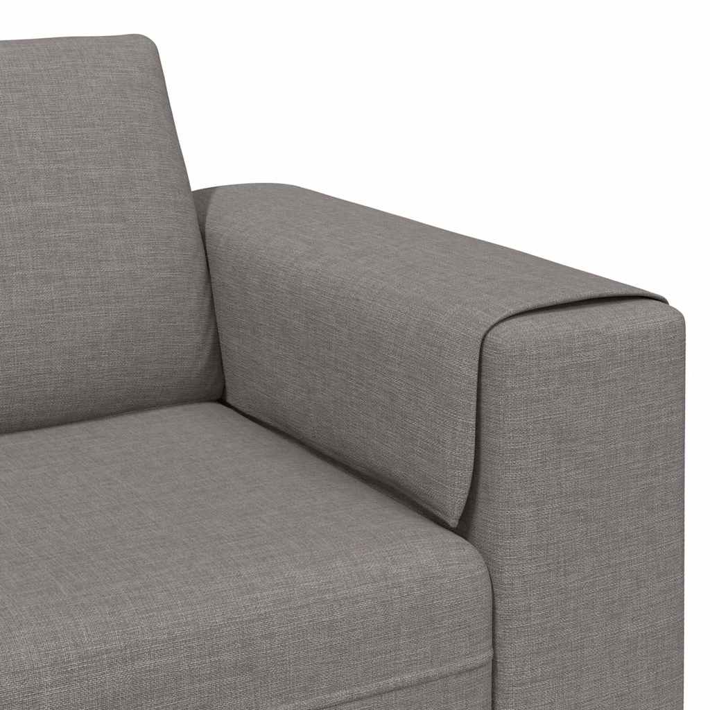 Sofa Sæt 3 Pcs Gråbrun Stof - Billede 7