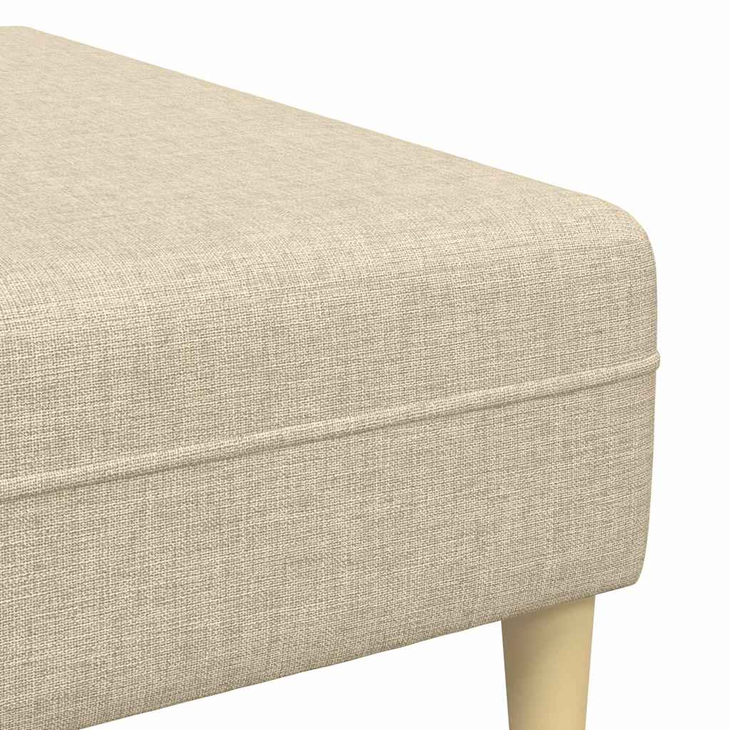 Sofa Sæt 3 Pcs Creme Stof - Billede 8