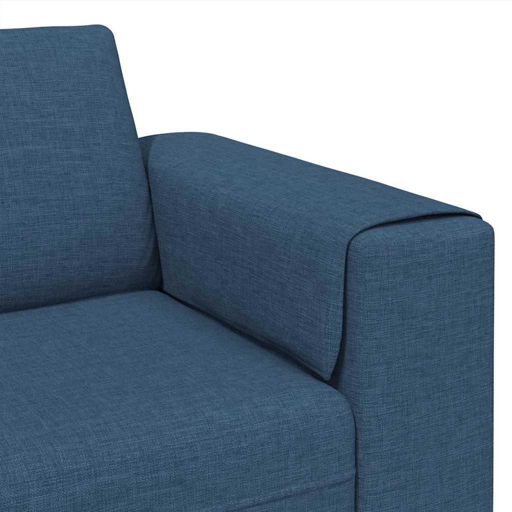 Sofa Sæt 3 Pcs Blå Stof - Billede 7