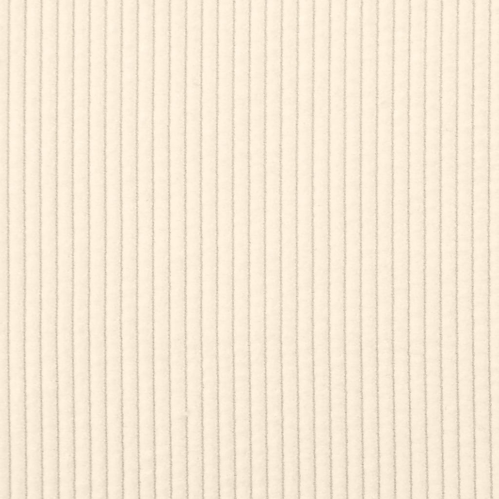 Stof Sofa Med Pude Creme 208 Cm Corduroy Stof - Billede 9