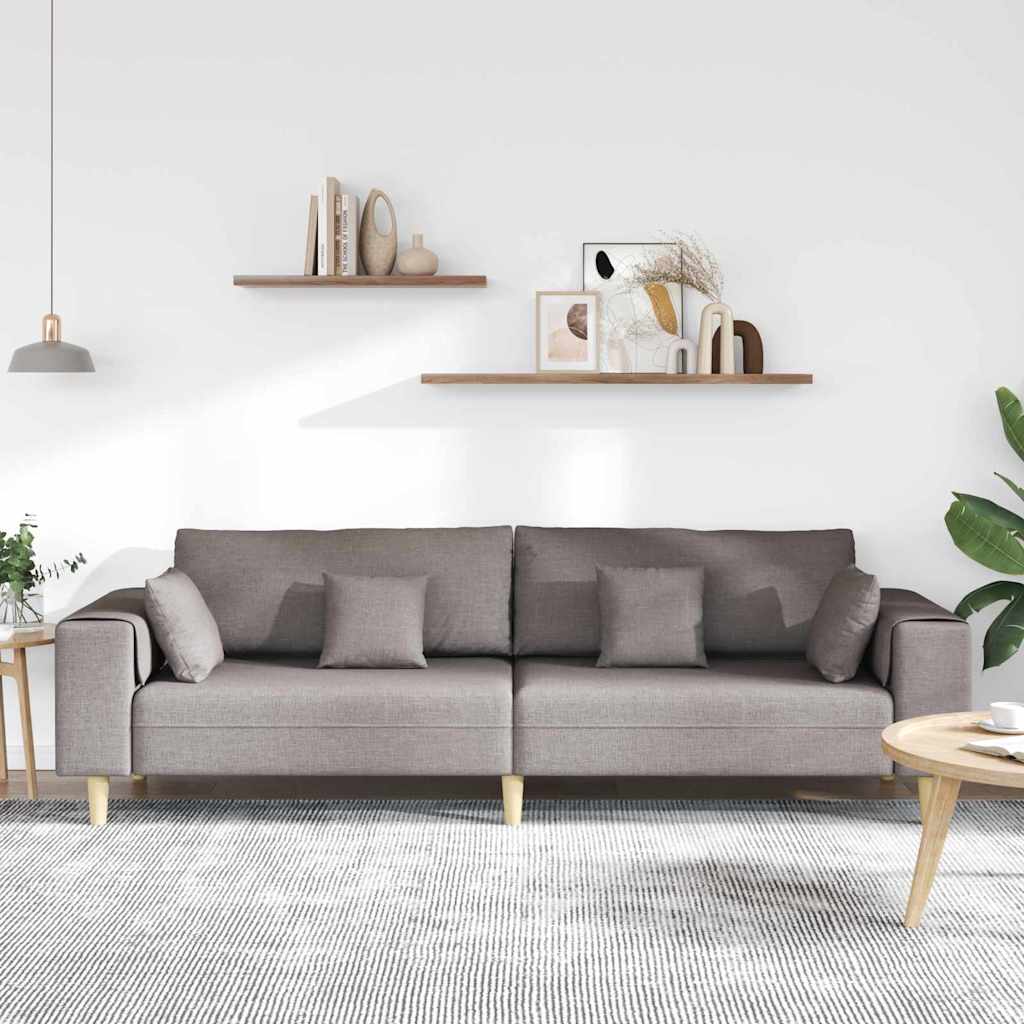 Stof Sofa Med Pude Gråbrun 208 Cm Stof - Billede 3