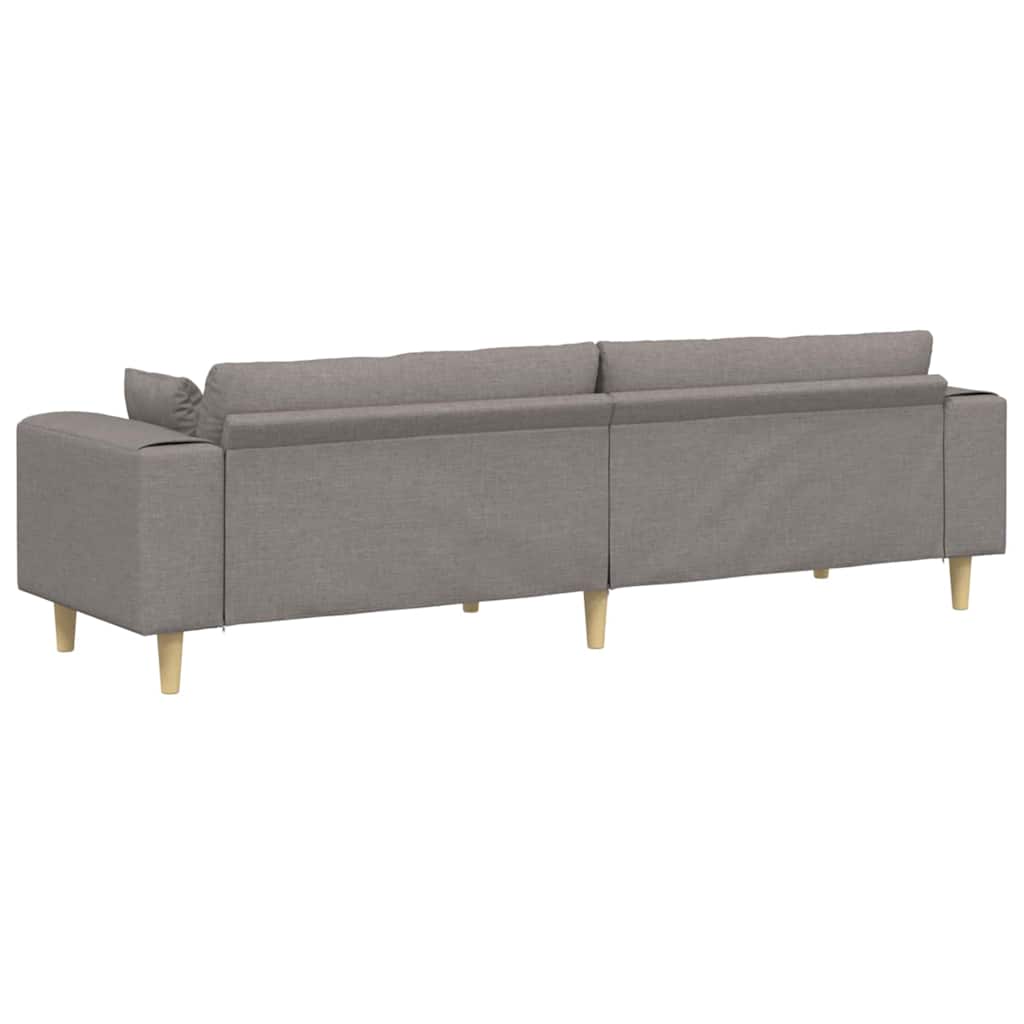Stof Sofa Med Pude Gråbrun 208 Cm Stof - Billede 6