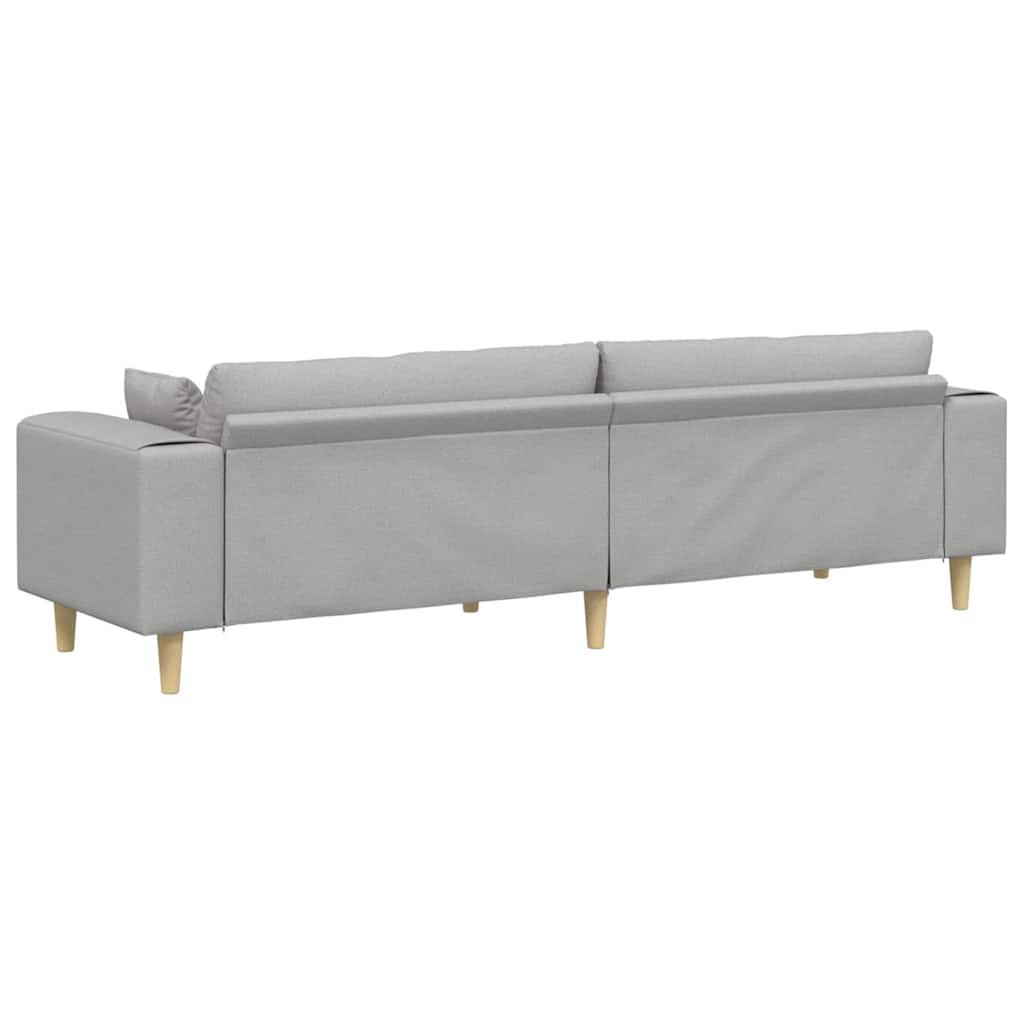 Stof Sofa Med Pude Skygrå 208 Cm Stof - Billede 6