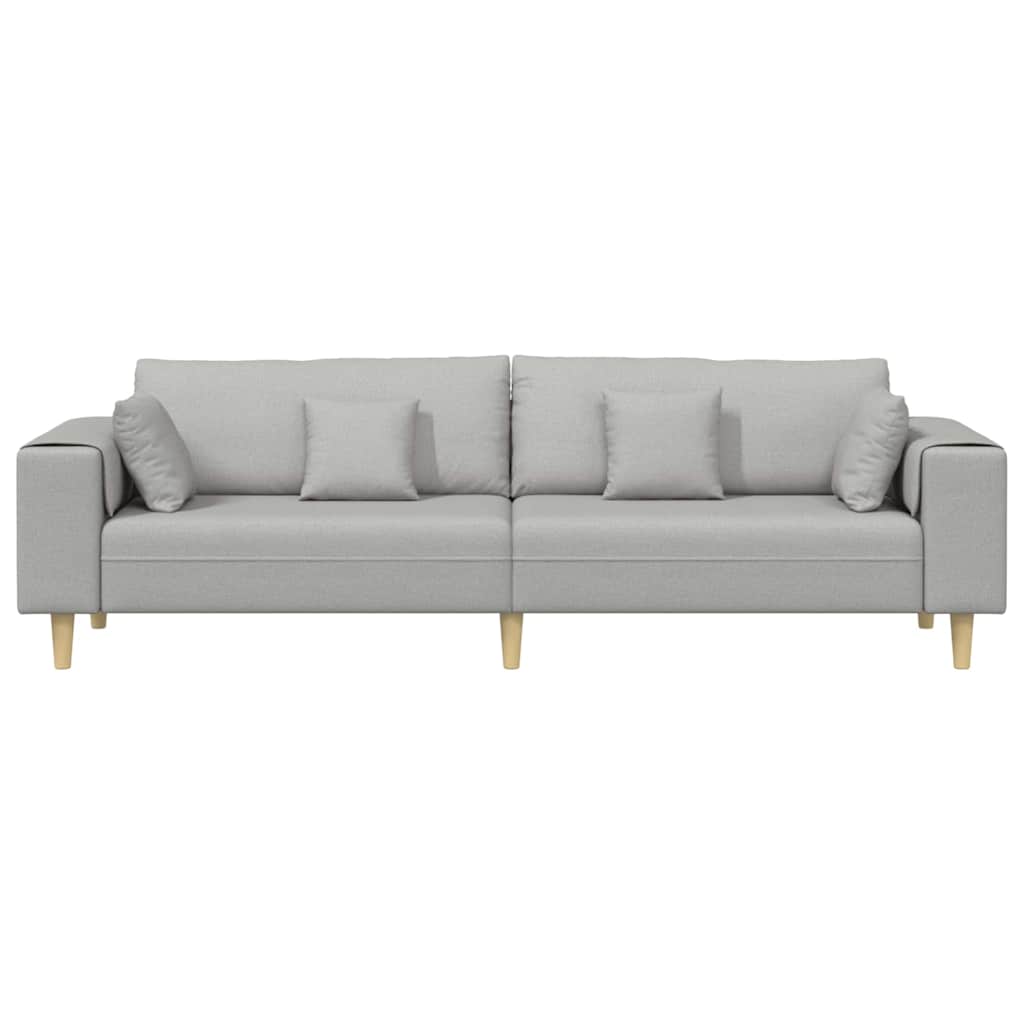 Stof Sofa Med Pude Skygrå 208 Cm Stof - Billede 4