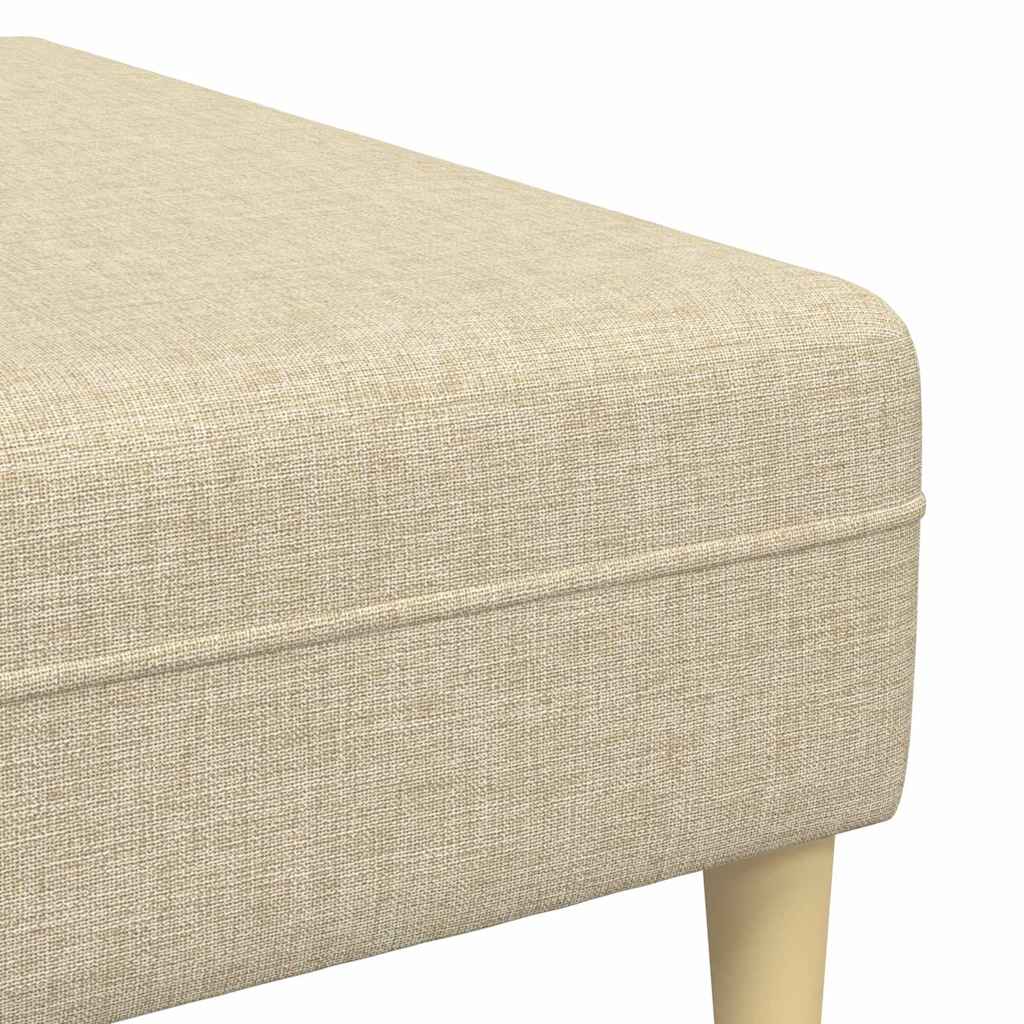 Stof Sofa Med Pude Creme 208 Cm Stof - Billede 8