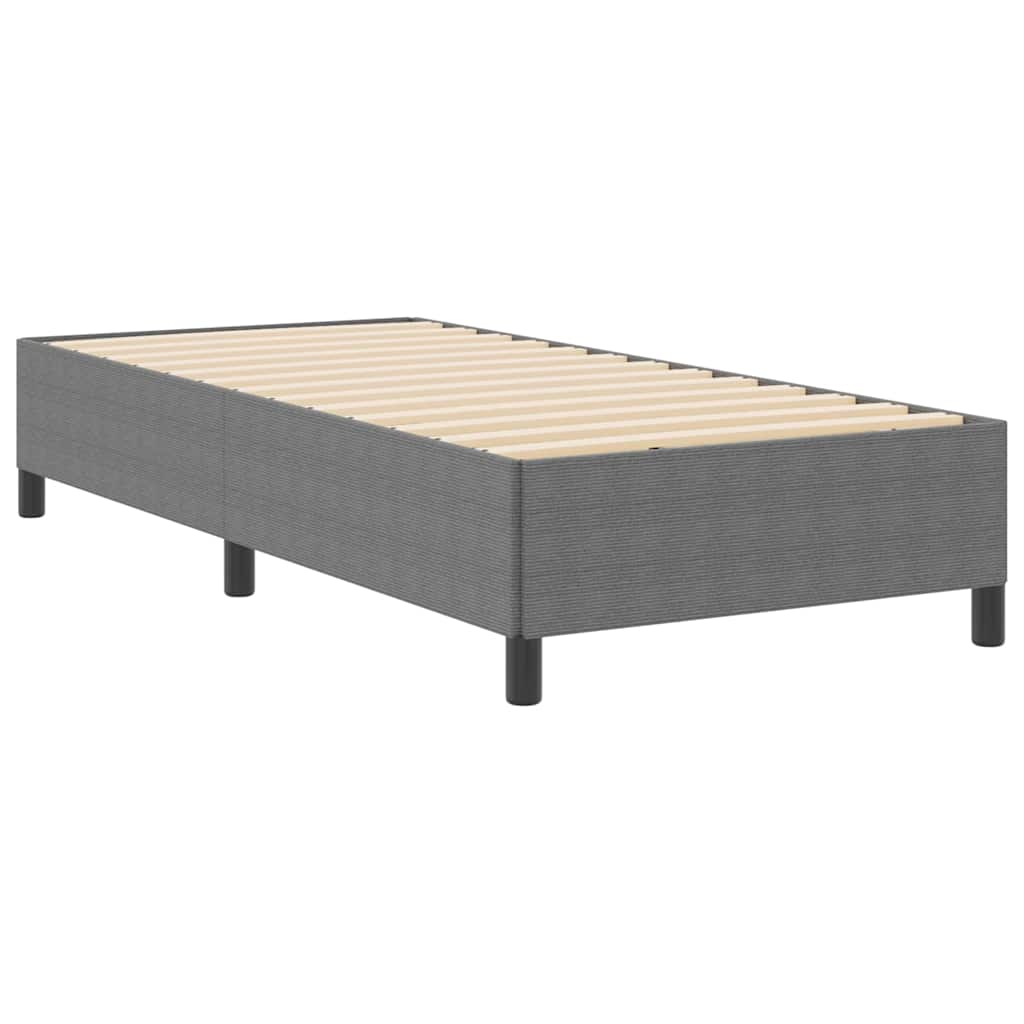 Sengestel Lysegrå 80 X 200 Cm Corduroy Stof - Billede 2