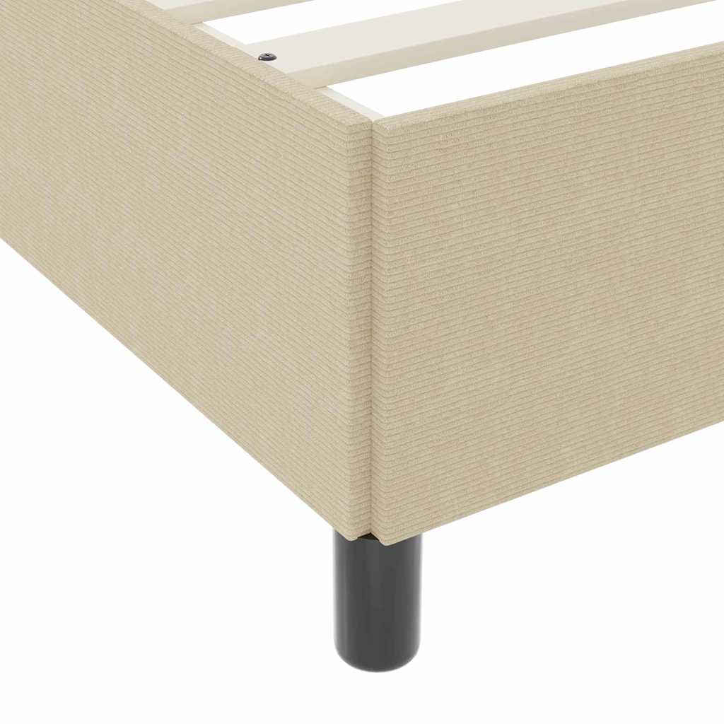 Sengestel Grågrøn 90 X 200 Cm Corduroy Stof - Billede 6