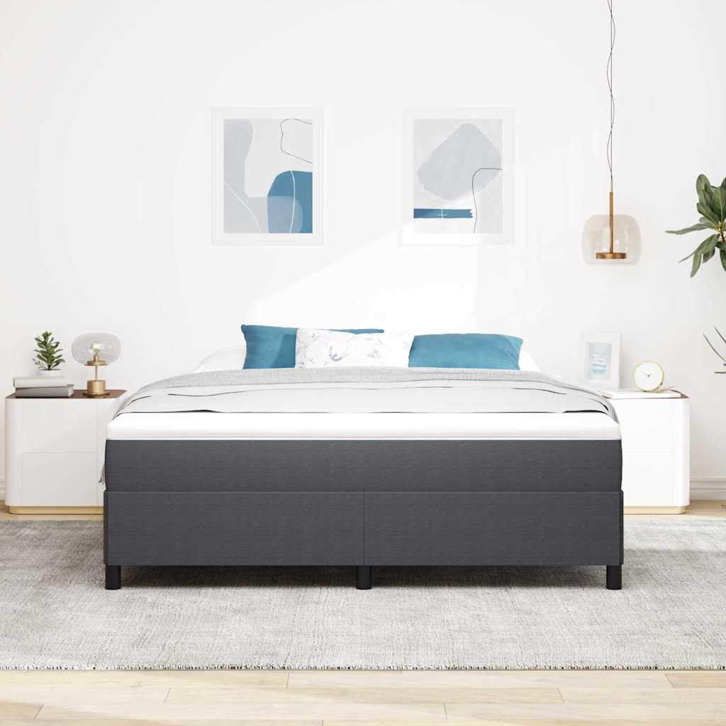 Sengestel Mørkegrå 180 X 200 Cm Corduroy Stof - Billede 4