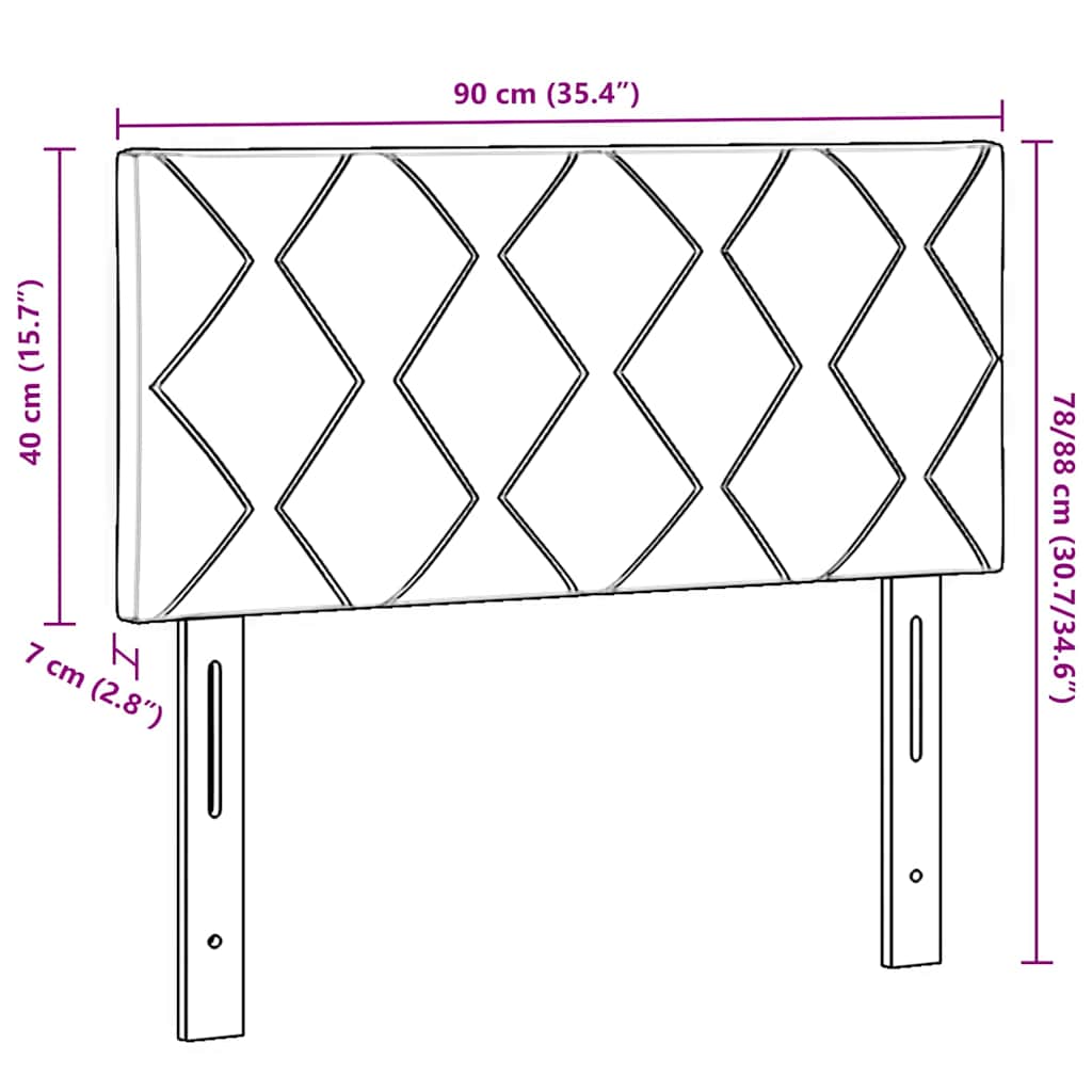 Stofseng Gavl Geometric Med Hovedgærde Lysegrå 90 Cm Stof - Billede 7