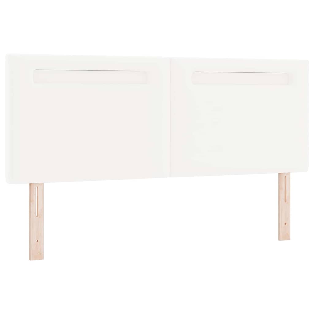Hovedgærde Vægmonteret Med Hovedgærde Hvid 160 Cm Pvc - Billede 2