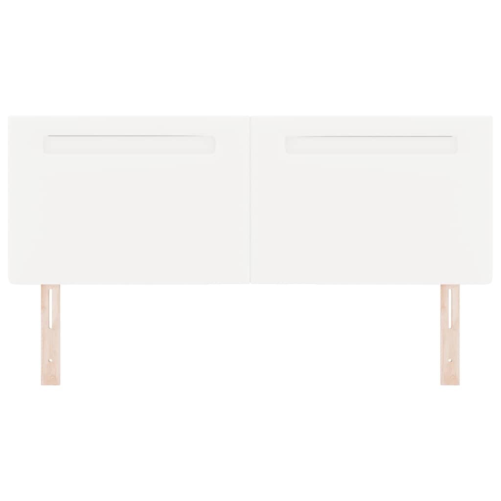 Hovedgærde Vægmonteret Med Hovedgærde Hvid 160 Cm Pvc - Billede 5