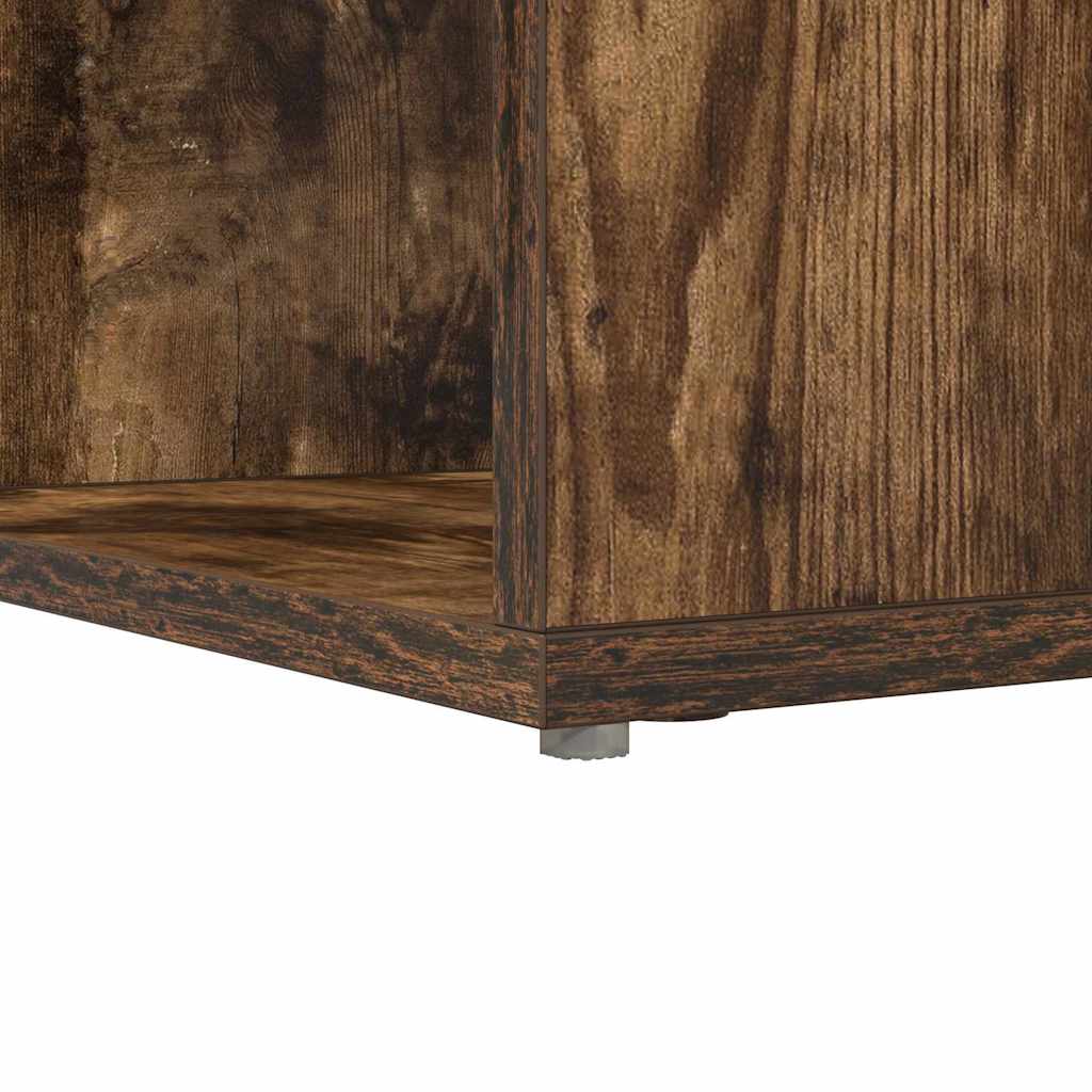 Hjørneskrivebord Med Hylde Røget Eg 101,5 X 149,5 X 149,5 Cm - Billede 8