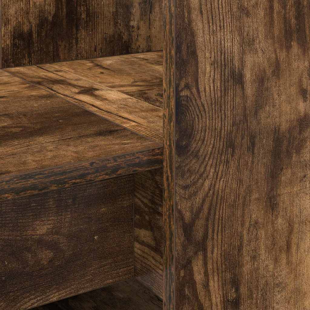 Bord Med Hylde Røget Eg 122 X 67 X 145 Cm Konstrueret Træ - Billede 8