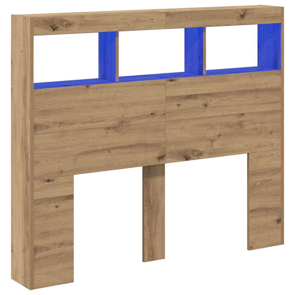 Hovedgærde Kabinet Med Led Artisan Eg 121 17 102 Cm - Billede 2