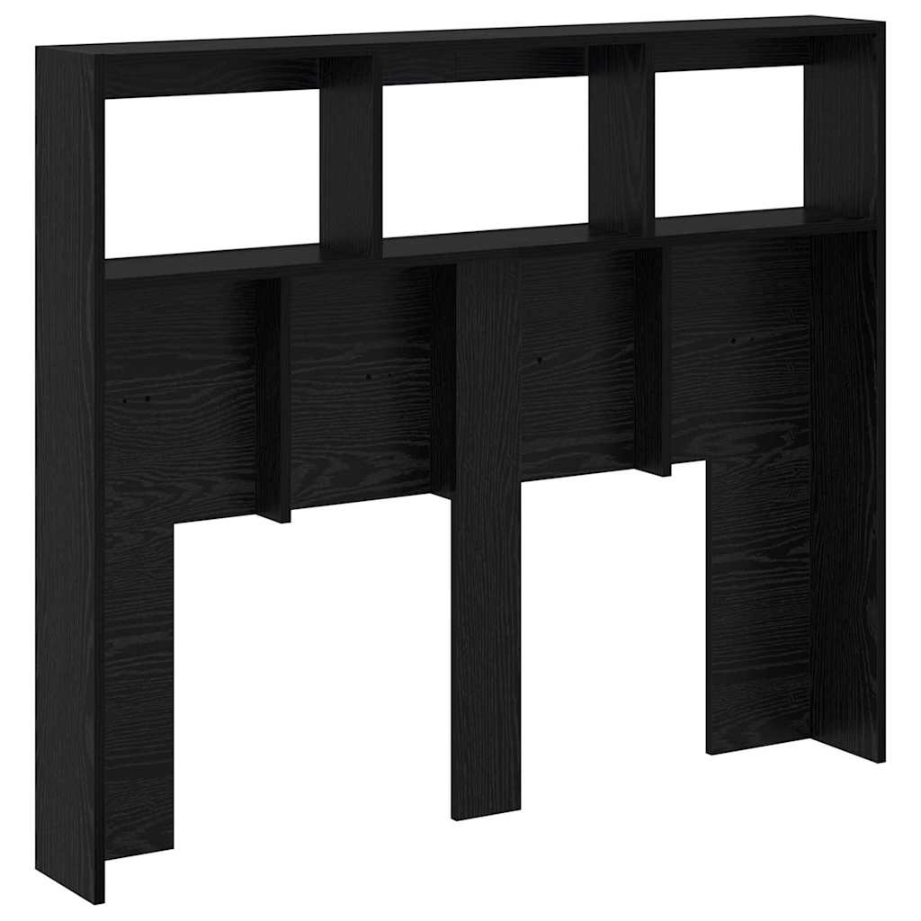 Hovedgærde Kabinet Med Led Med Hylde Sort Eg 122 17 102 Cm - Billede 8