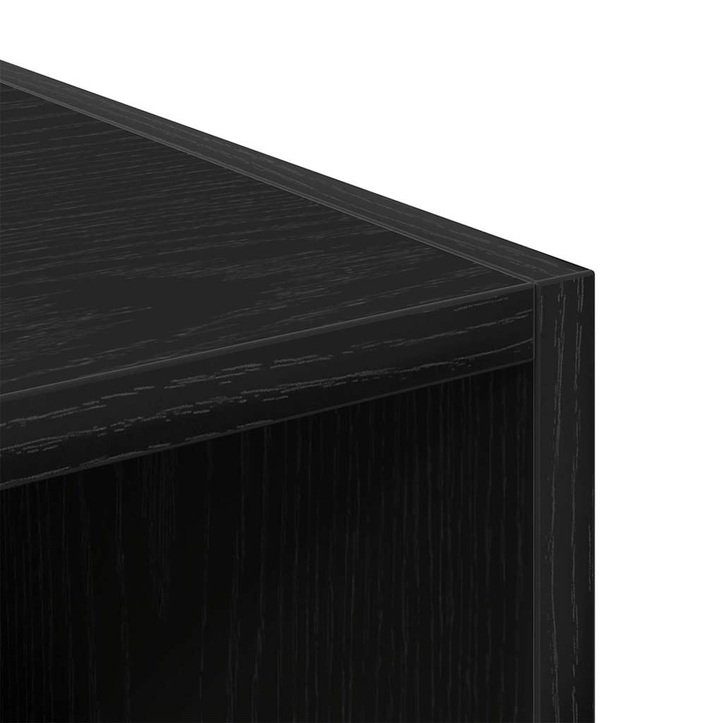 Garderobeskab Sort Eg 30 X 50 X 200 Cm Konstrueret Træ - Billede 8