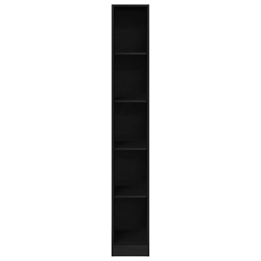 Garderobeskab Sort Eg 30 X 50 X 200 Cm Konstrueret Træ - Billede 6