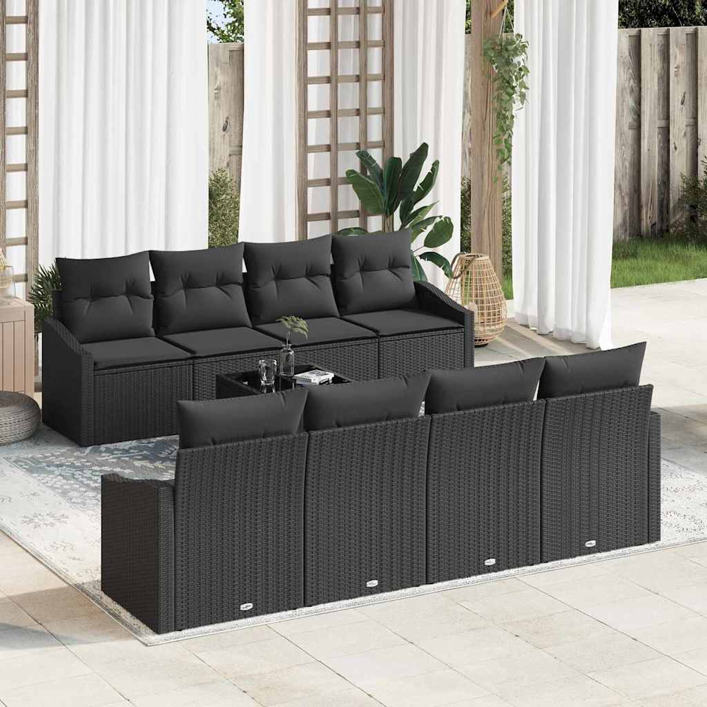 Sofa Sæt Med Pude Med Pude 9 Dele Polyrattan - Variant 3346653