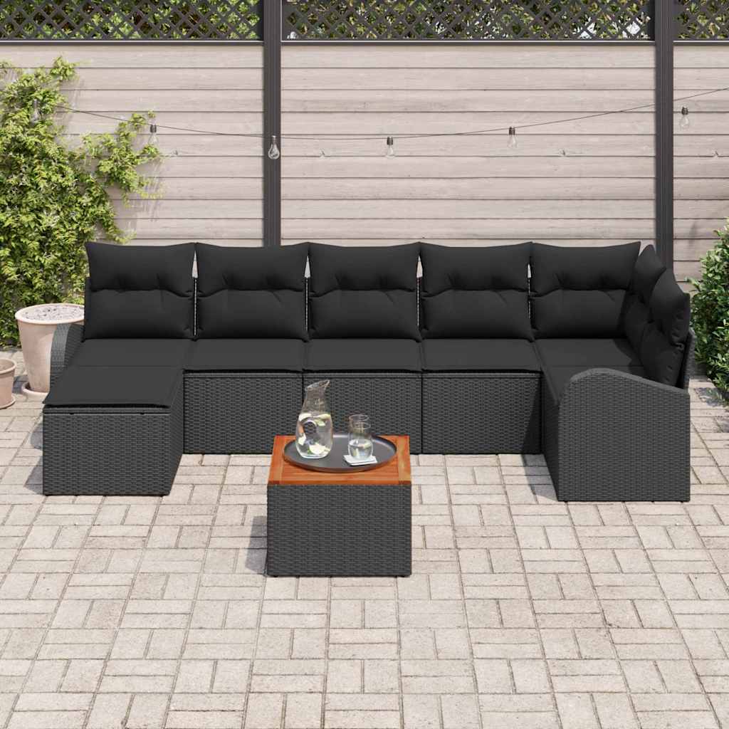 Havesofa Sæt Med Pude 8 Dele Polyrattan