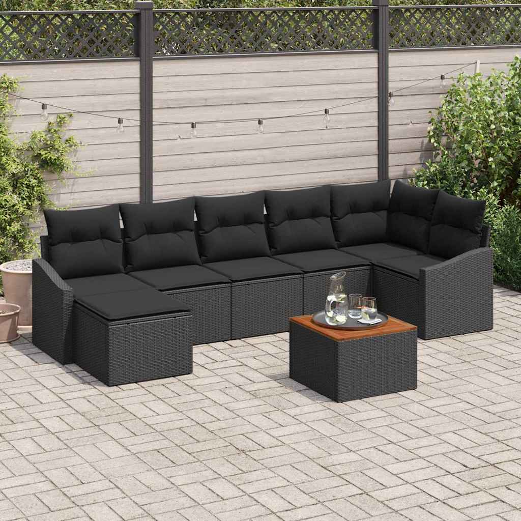 Havesofa Sæt Med Pude 8 Dele Polyrattan
