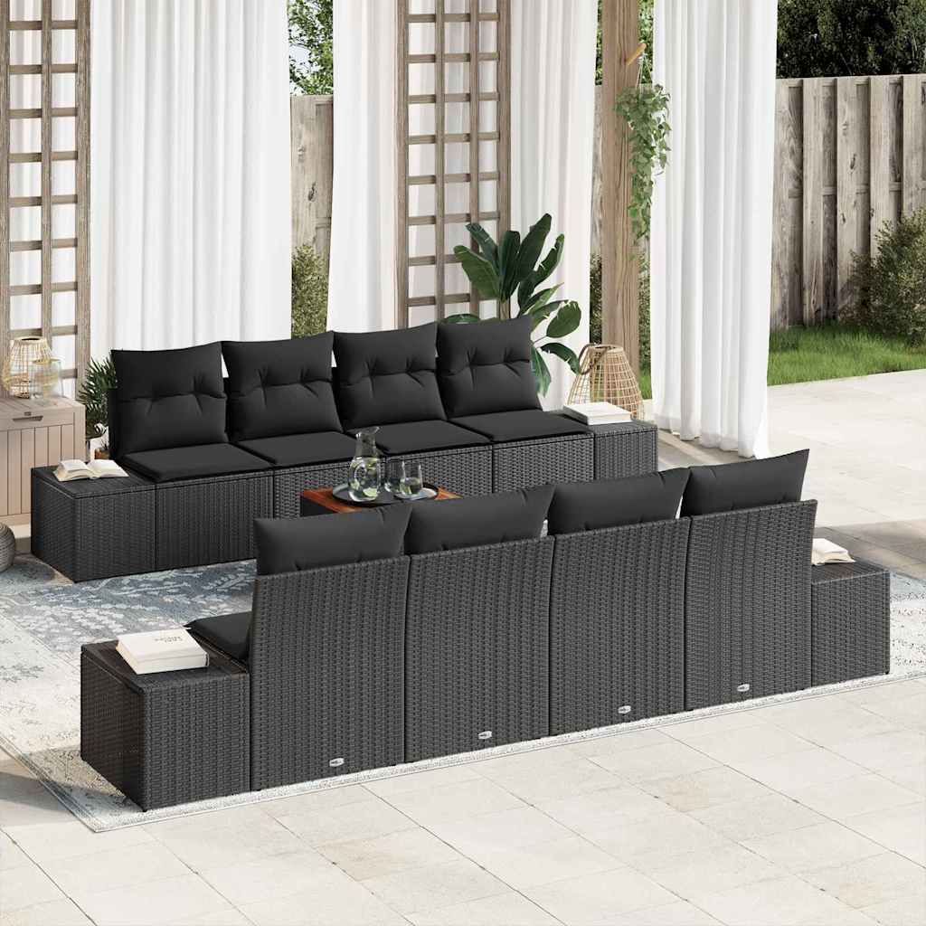 Havesofa Sæt Med Pude 9 Dele Polyrattan