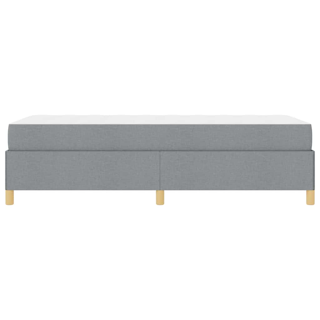 Box Spring Seng Lys Grå Og Hvid Og Lys Grå 90 X 200 Cm Stof - Billede 7