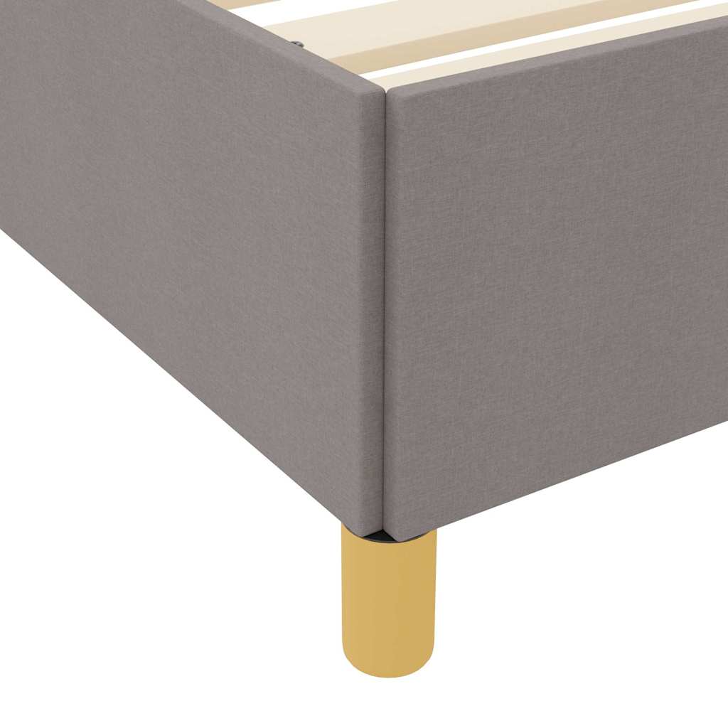 Box Spring Seng Taupe Og Beige Og Hvid 100 X 200 Cm Stof - Billede 9