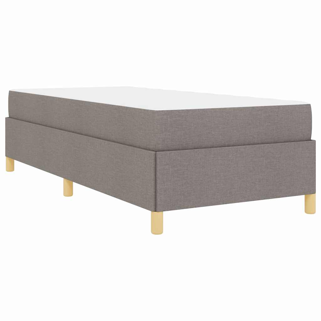 Box Spring Seng Taupe Og Beige Og Hvid 100 X 200 Cm Stof - Billede 8
