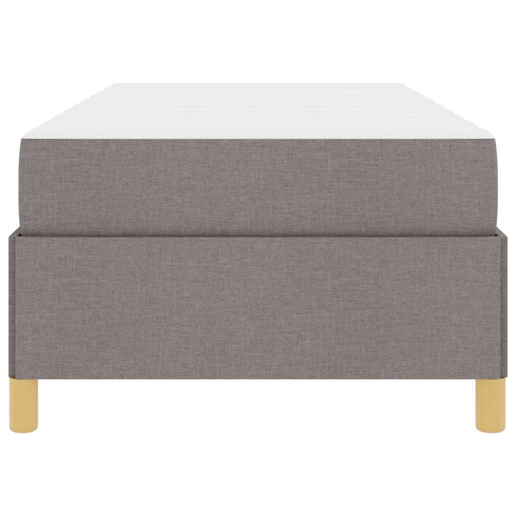 Box Spring Seng Taupe Og Beige Og Hvid 100 X 200 Cm Stof - Billede 6