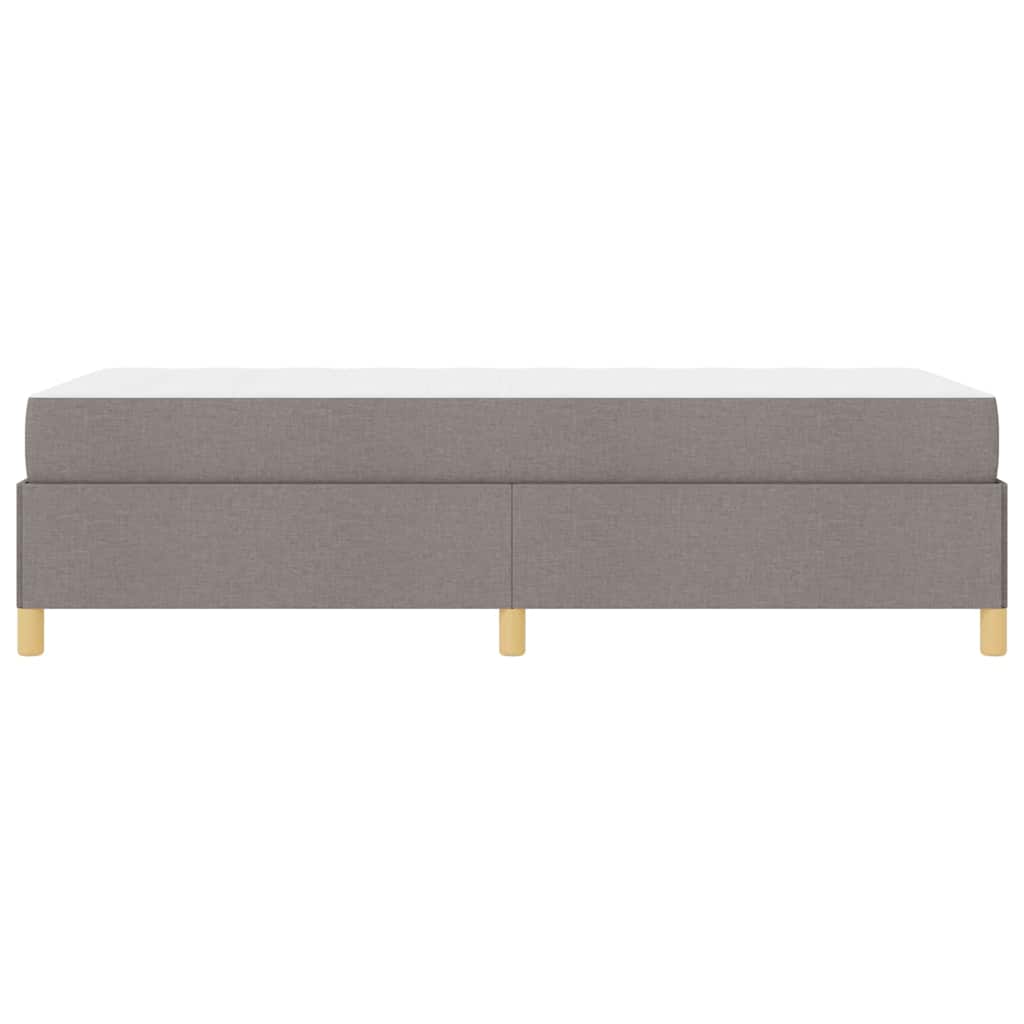 Box Spring Seng Taupe Og Beige Og Hvid 100 X 200 Cm Stof - Billede 7