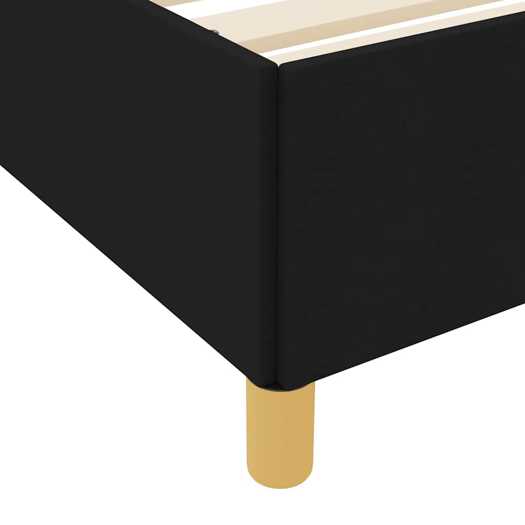 Box Spring Seng Sort Og Hvid Og Sort 120 X 190 Cm Stof - Billede 9