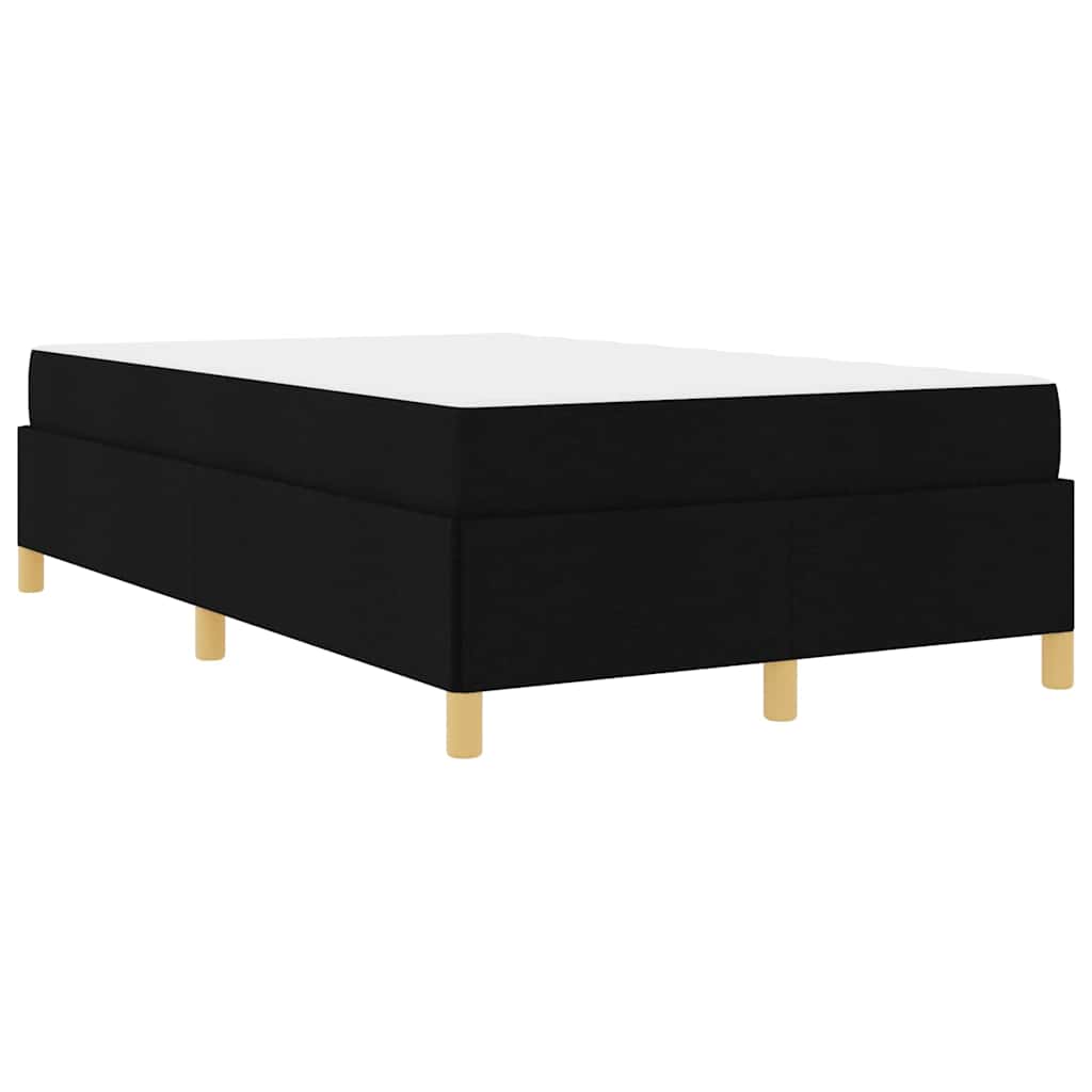 Box Spring Seng Sort Og Hvid Og Sort 120 X 190 Cm Stof - Billede 2