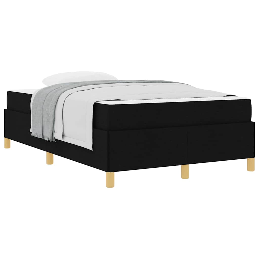 Box Spring Seng Sort Og Hvid Og Sort 120 X 190 Cm Stof - Billede 3