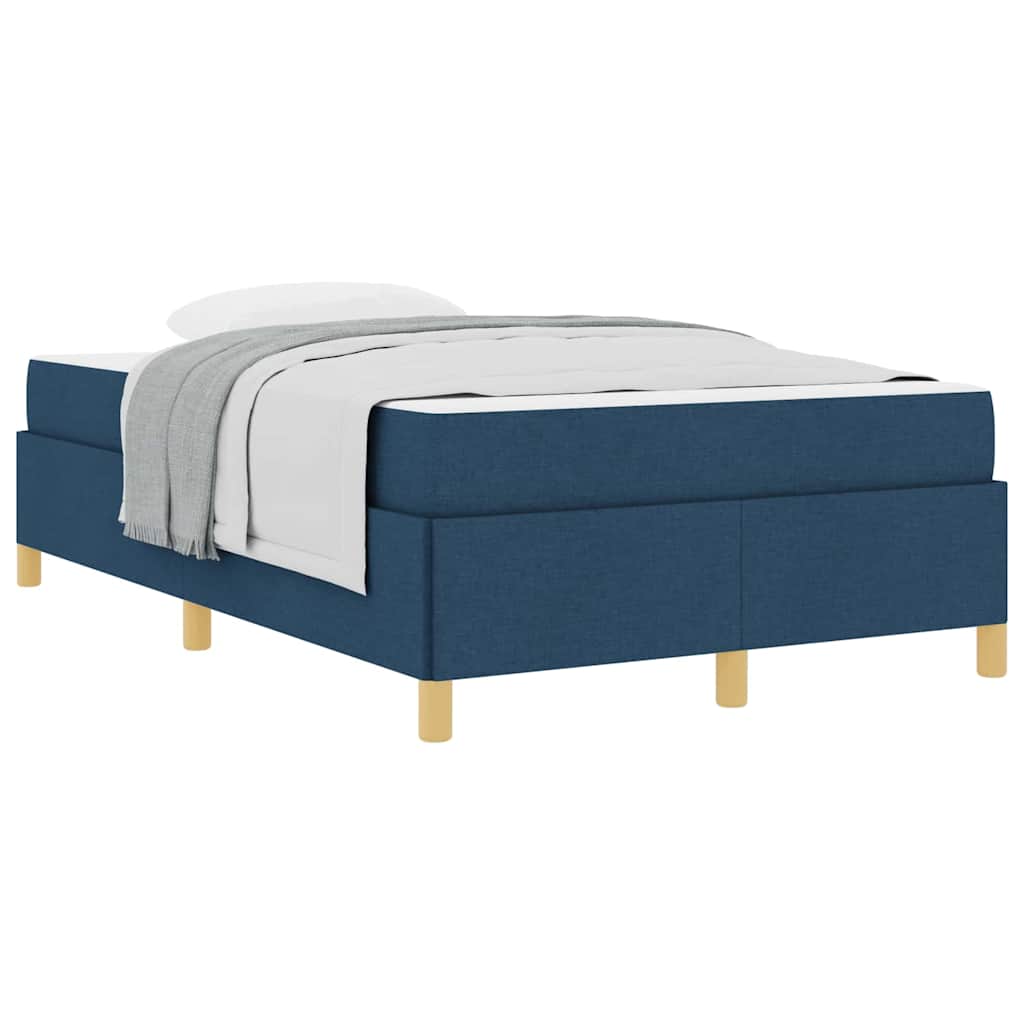 Box Spring Seng Med Madras Blå 120 X 190 Cm Stof - Billede 3
