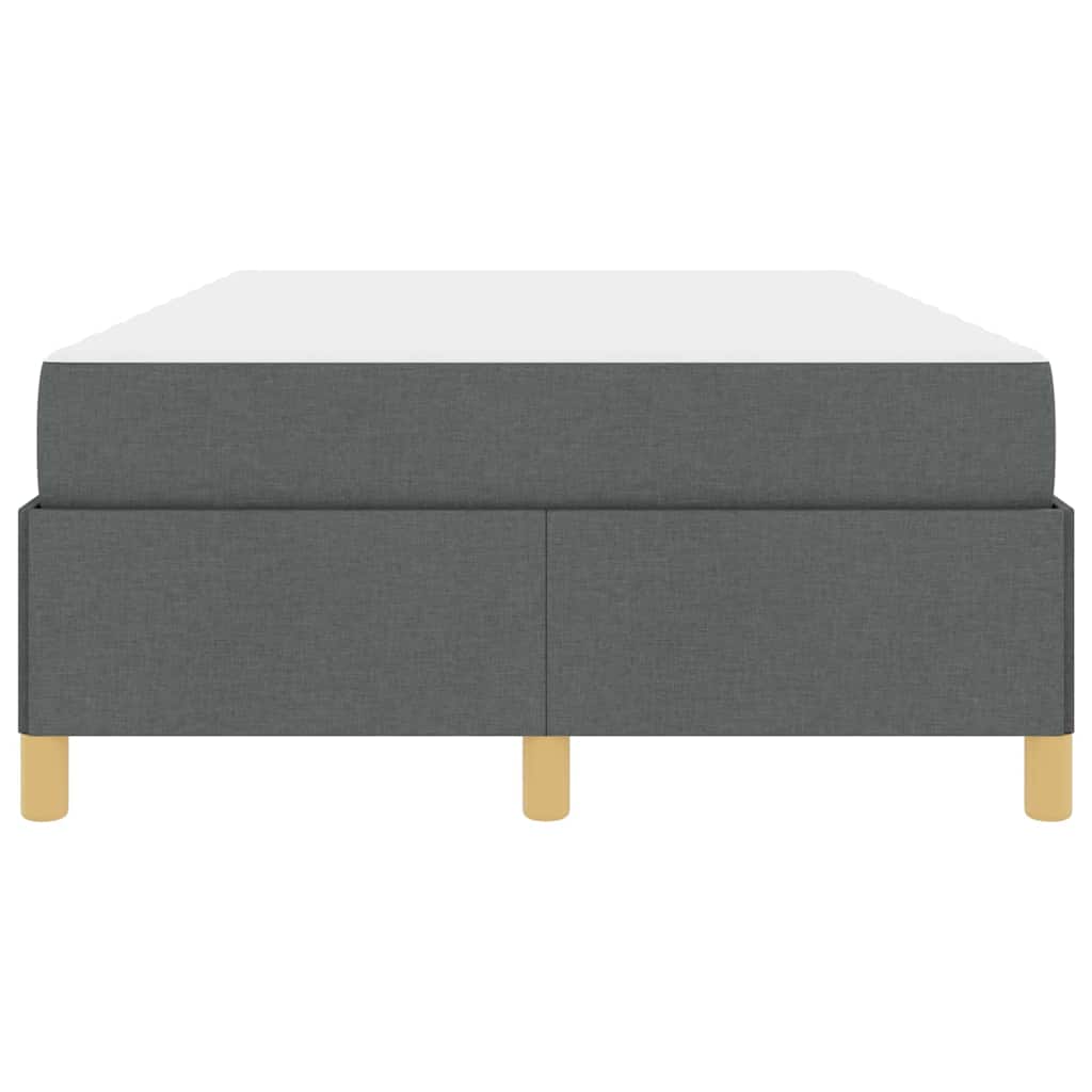 Box Spring Seng Mørkegrå Og Hvid Og Mørkegrå 120 X 200 Cm Stof - Billede 6