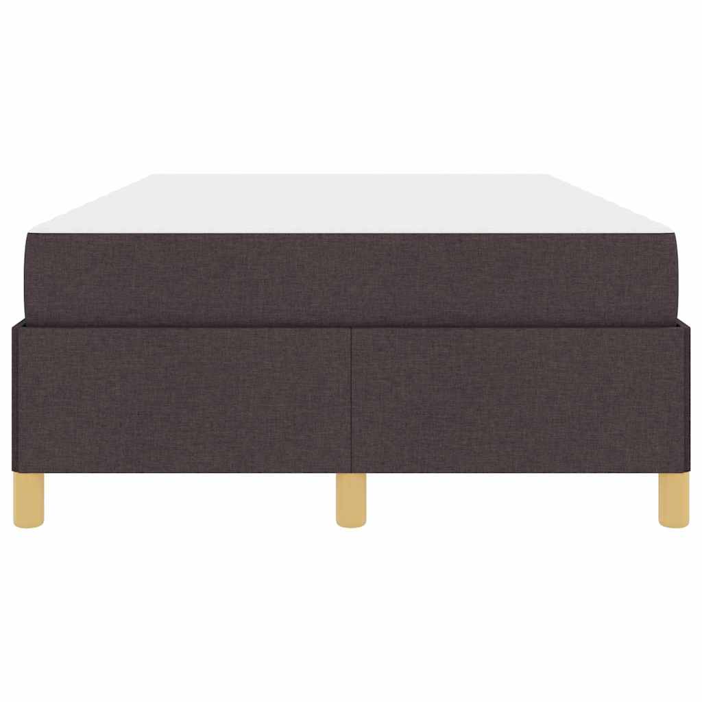 Box Spring Seng Hvid Og Mørkebrun 120 X 200 Cm Polyester - Billede 8