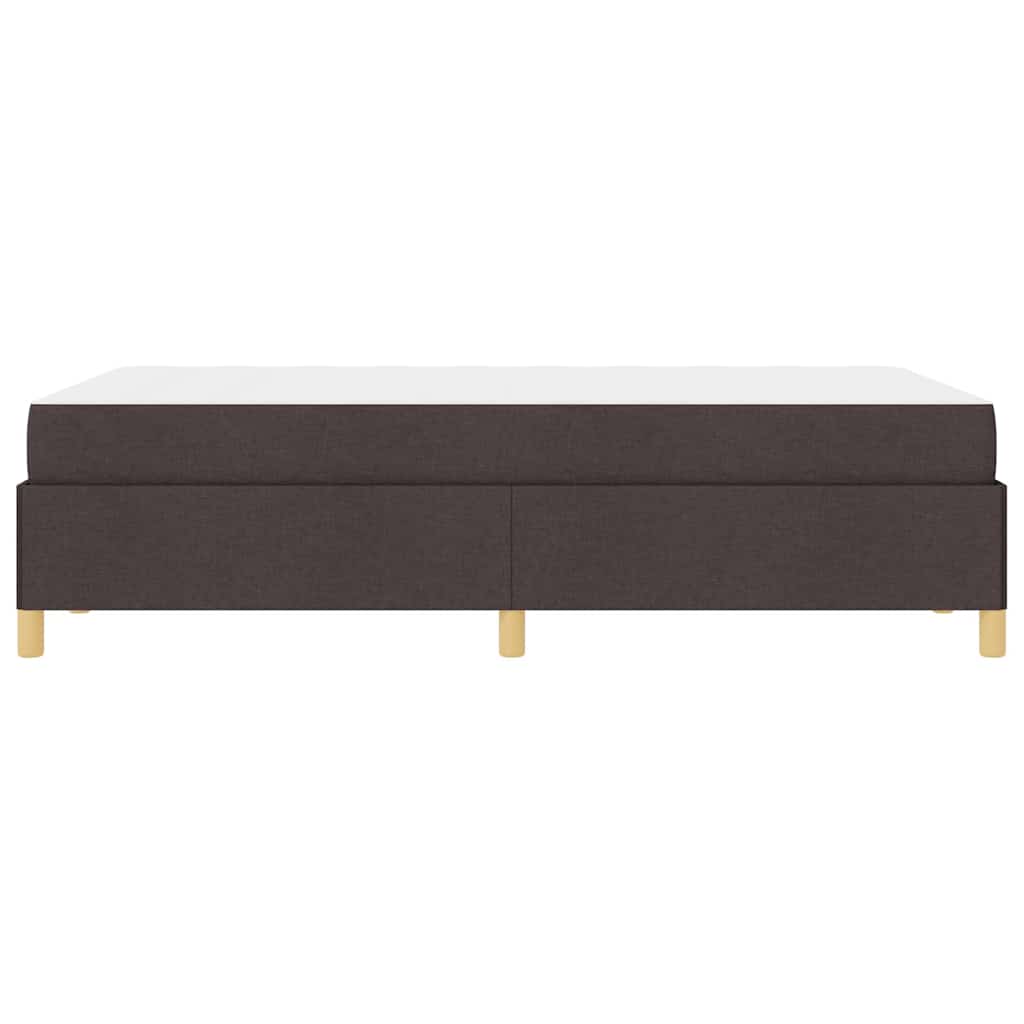 Box Spring Seng Hvid Og Mørkebrun 120 X 200 Cm Polyester - Billede 10