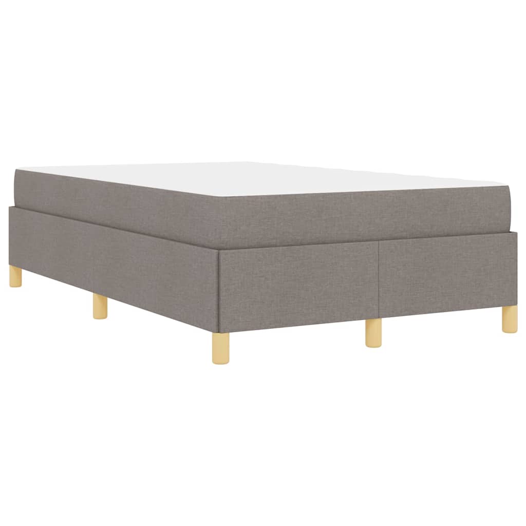 Box Spring Seng Med Madras Taupe Og Hvid 120 X 200 Cm Stof - Billede 8