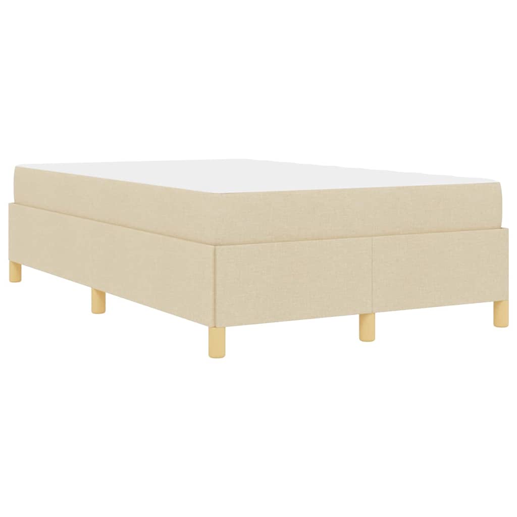 Box Spring Seng Med Madras Creme Og Hvid 120 X 200 Cm Stof - Billede 8