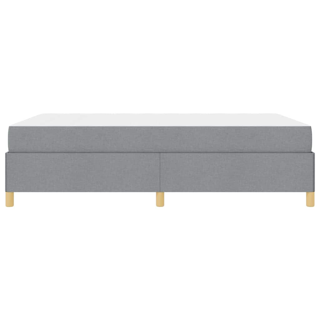 Box Spring Seng Lys Grå Og Hvid Og Lys Grå 140 X 190 Cm Stof - Billede 7