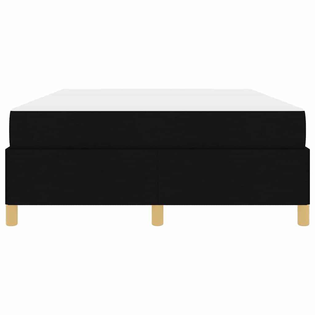 Box Spring Seng Med Madras Hvid Og Sort 140 X 190 Cm Stof - Billede 6