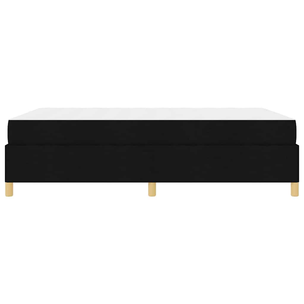 Box Spring Seng Med Madras Hvid Og Sort 140 X 190 Cm Stof - Billede 7