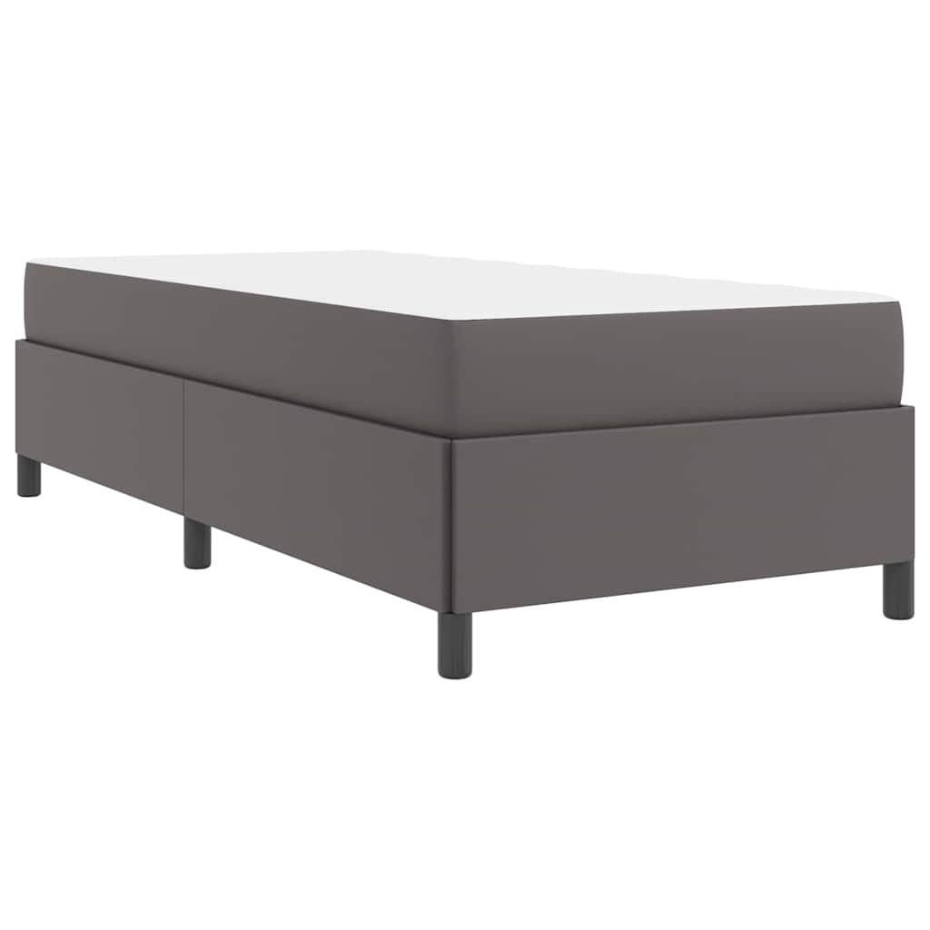 Sengeramme Med Madras Med Madras Grå 90 X 190 Cm Kunstlæder - Billede 8