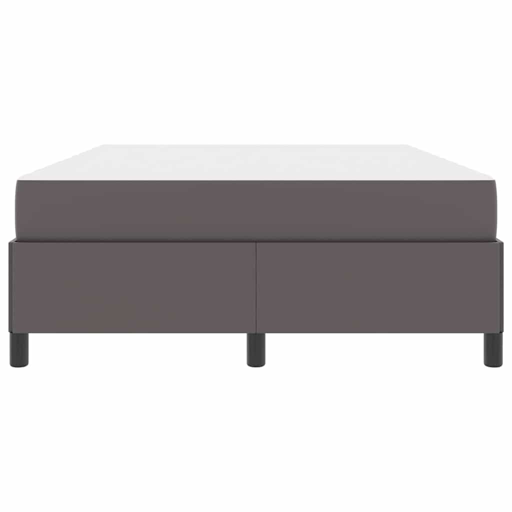 Sengeramme Med Madras Med Madras Grå 140 X 190 Cm Kunstlæder - Billede 6