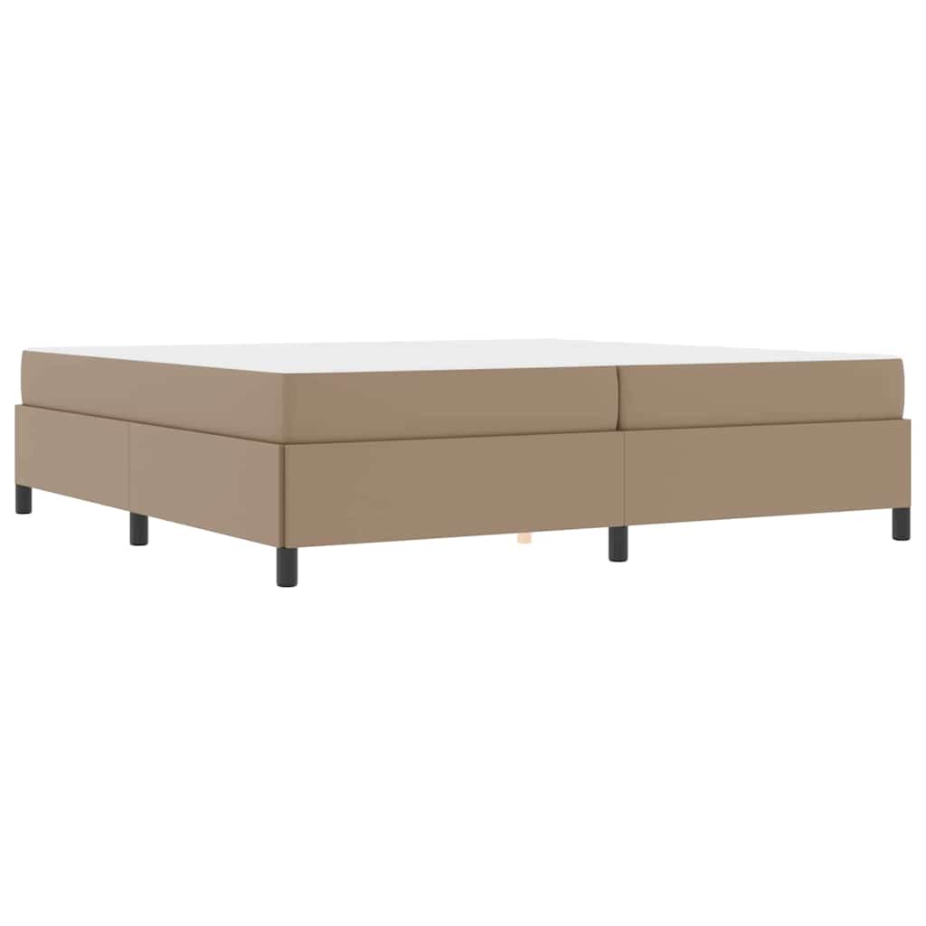 Sengeramme Med Madras Cappuccino 200 X 200 Cm Kunstlæder - Billede 2