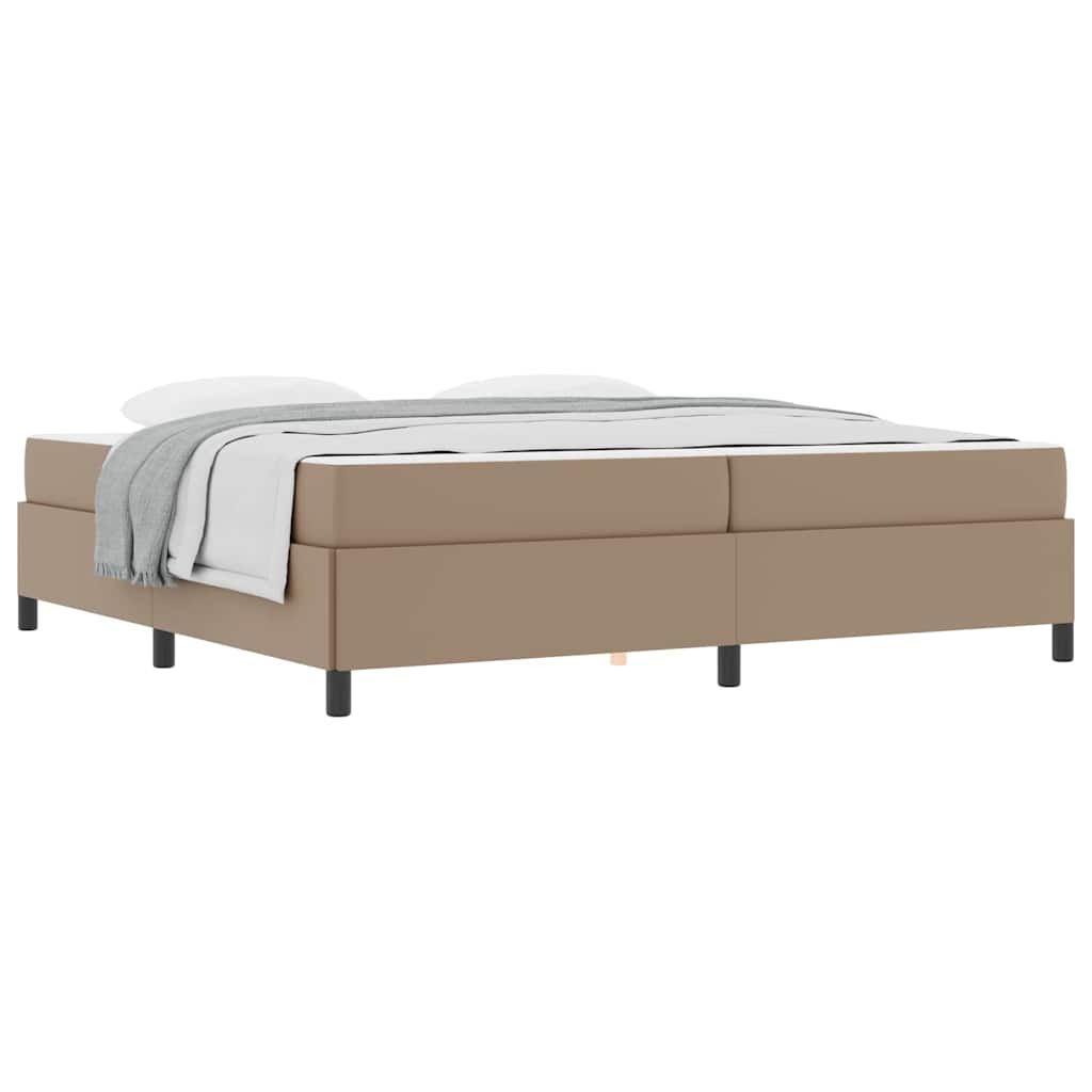 Sengeramme Med Madras Cappuccino 200 X 200 Cm Kunstlæder - Billede 3
